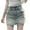 Blue, variant on MIXUE Skirts For Women Summer Solid Color High Waist A Line Casual Mini Denim Skirt Workwear,Blue,XL