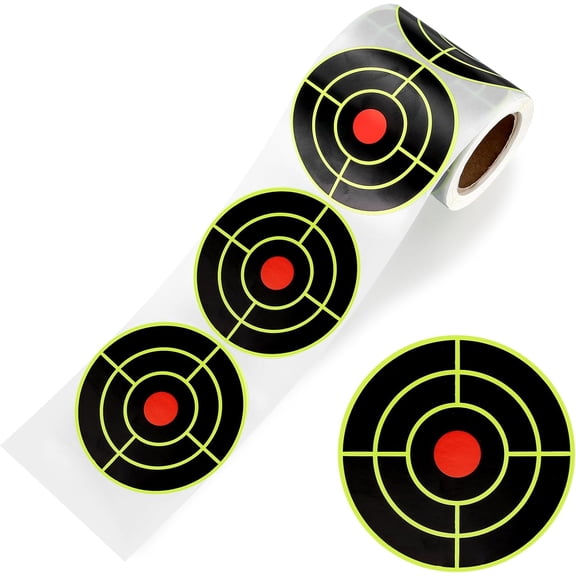 QenASHaing Shooting Splatter Targets Stickers,Self Adhesive Shooting Targets Paper-200 Pcs/Roll 3 Inch
