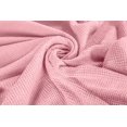 thumbnail image 3 of Crover All Season Waffle Premium Thermal Blanket Queen Size 90""x90"" Durable Soft Cozy Breathable Weave Design 100% Cotton, Orchid Pink, 3 of 5