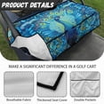 thumbnail image 6 of Whosucclay Pixelated Peacock Display 4 Front Pockets Golf Cart Seat Cover Multi-Pockets for Club Car EZGO Yamaha Icon, Elastic Golf Cart Seat Protector, 6 of 7