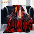 thumbnail image 1 of Manta de franela con estampado de personajes de dibujos animados japoneses famosos, funda de edredón para sofá, ropa de cama de viaje, salida, 1 of 4