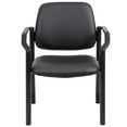 thumbnail image 3 of Boss Office Products Big and Tall Antimicrobial Vinyl Guest Chair in Black, 3 of 7