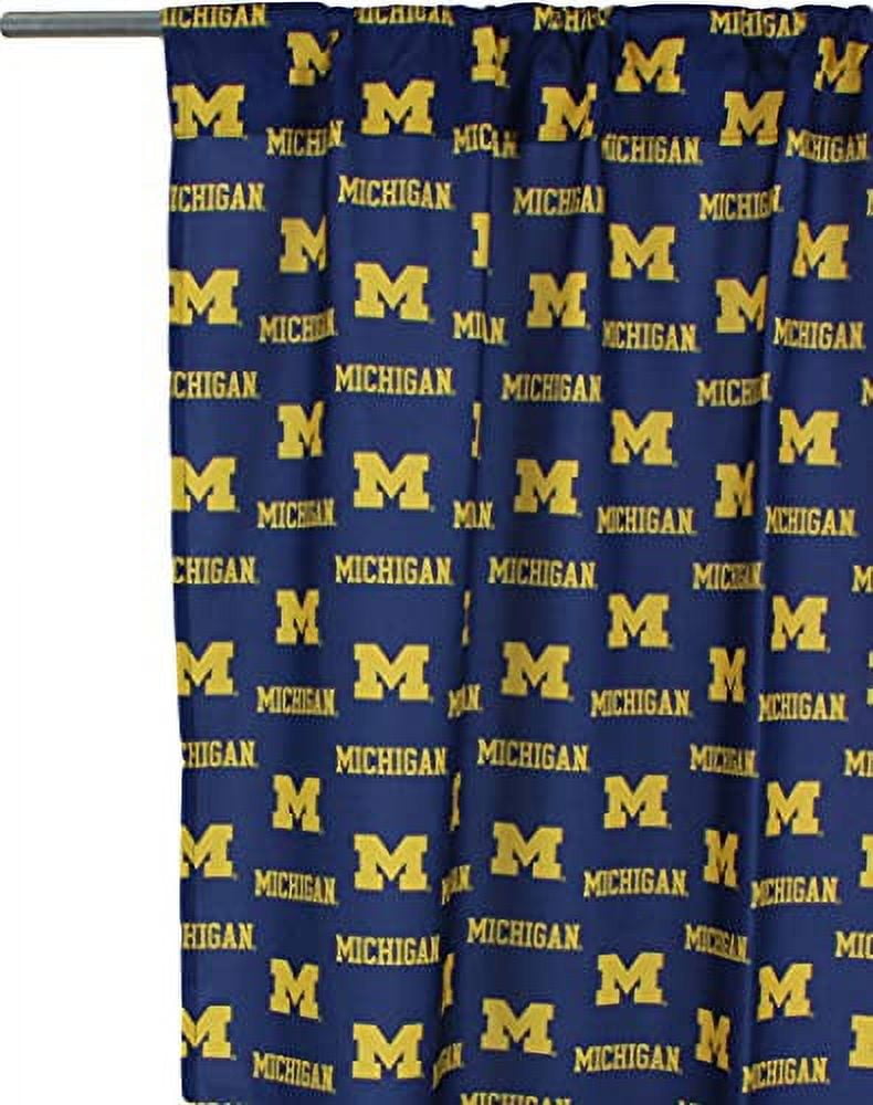 Michigan Wolverines 100% Polyester, 63" Curtain Panels, Set of 2