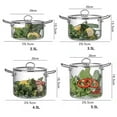 thumbnail image 3 of Glass Pots for Cooking,Heat-Resistant Borosilicate Glass Cooking Pan, Transparent Glass Saucepan Stockpot with lid and Double Handles for Noodle Milk Soup, 3 of 7