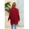 thumbnail image 6 of Sherrylily Girls Batwing Long Sleeve Sweater Cardigan Open Front Chunky Knit Sweaters Coats with Pockets 5-14 Years, 6 of 7
