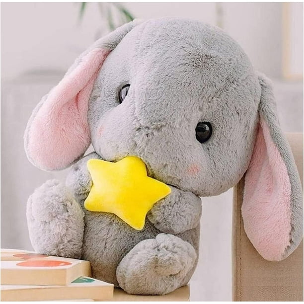 Kawaii Bunny Plush Stuffed Animal Rabbit Toys Dolls Soft and Cute Bunny  Pillows Gift for Kids Girls Women Girlfriend on Birthday Christmas  Valentine's Day and Party Gifts, 17 inch/43cm,Gray 