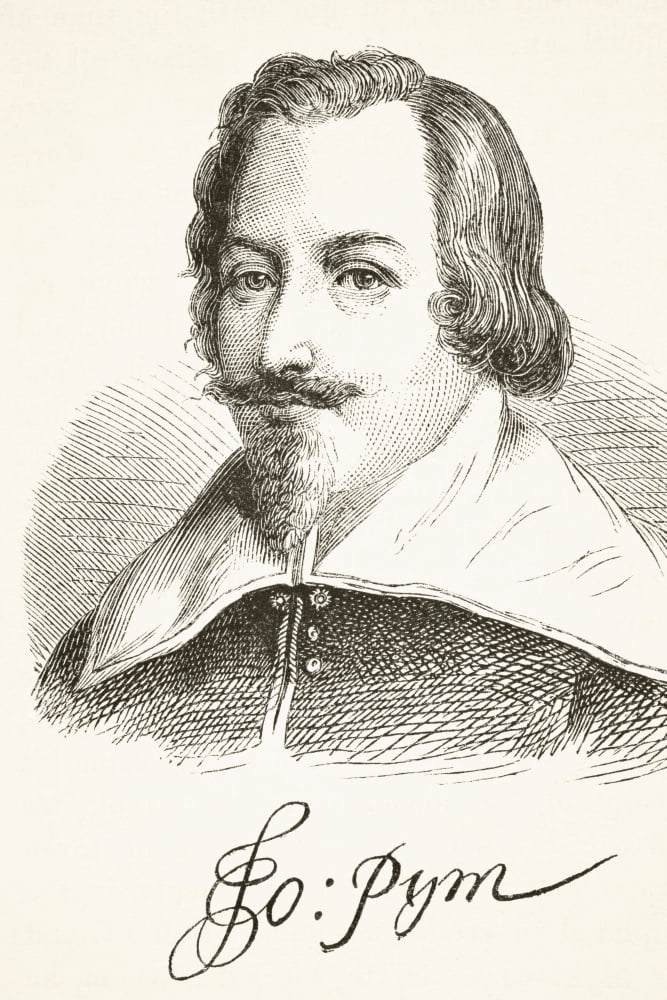 John Pym 1584 To 1643 English Parliamentarian And Leader Of The Long Parliament Portrait And Signature From The National And Domestic History Of England By William Aubrey Published London Circa 1890 C