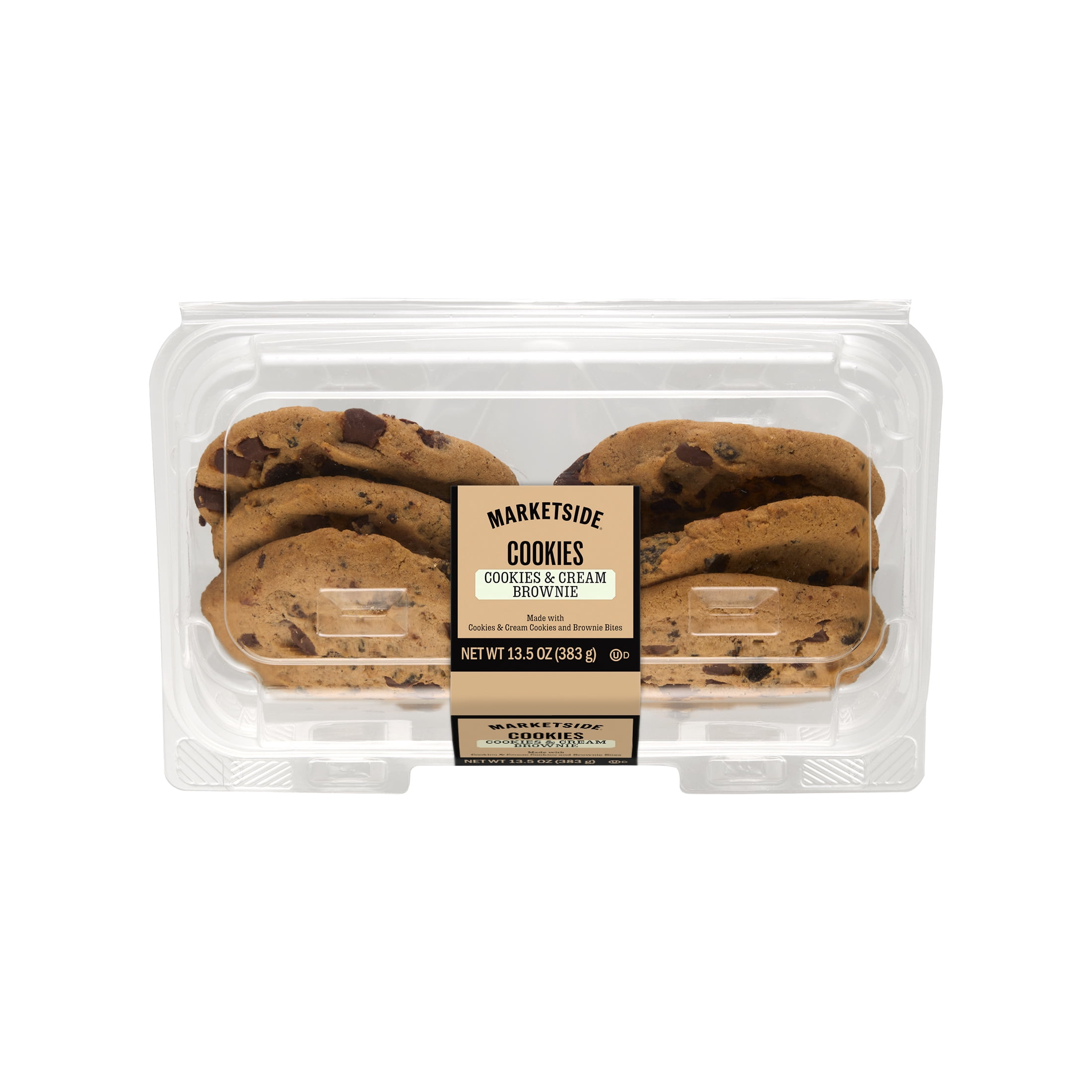 Marketside Cookies and Cream Brownie Cookies, 13.5 oz, 6 Count