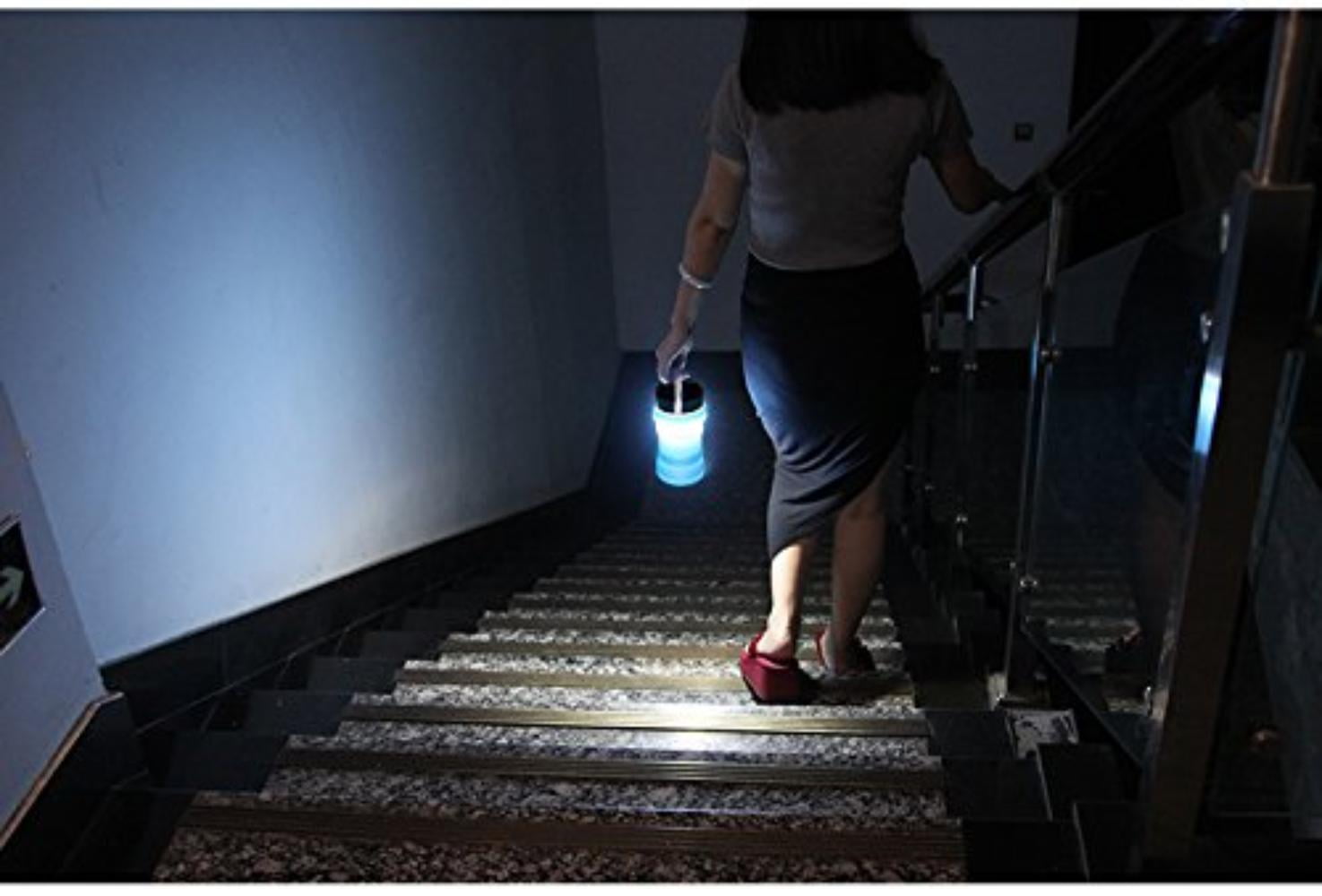 Firefly Blue Bell-Shaped Indestructible Silicone Solar Powered LED Emergency ./…
