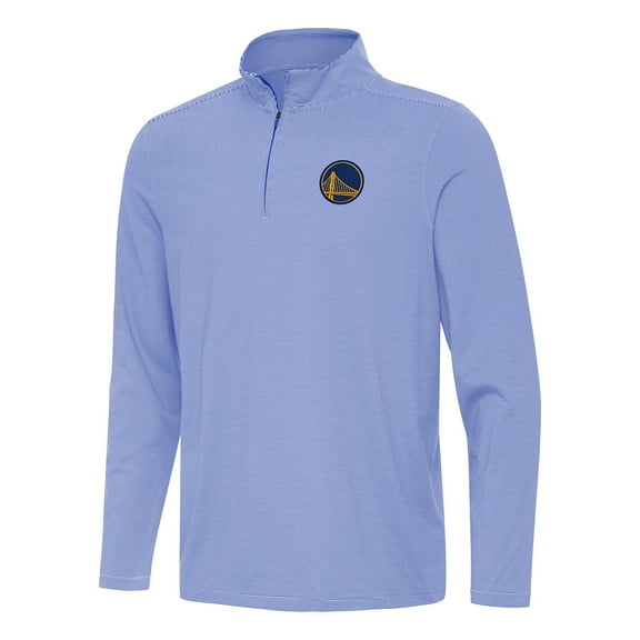 Men's Antigua  Royal Golden State Warriors Twine Quarter-Zip Top