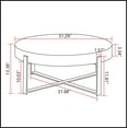 thumbnail image 4 of 31.29"Modern Retro Splicing Round Coffee Table,Fir Wood Table Top with Gold Cross Legs Base(Same SKU:W757123559), 4 of 9
