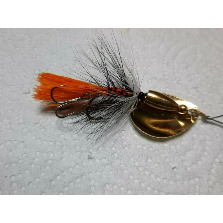 3 Trout spinners 1/4 oz inline small mouth bait 1/4 oz inline spinner  fishing casting Bass lure 