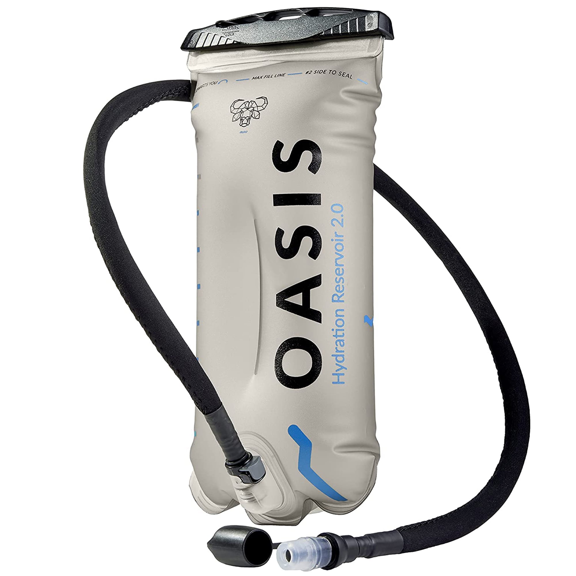 Water Buffalo Oasis Hydration Bladder 2L Leakproof Water Bag for Hiking Running Cycling
