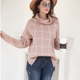 thumbnail image 1 of EGNMCR Chandails pour Femmes Mode Femmes Décontracté Manches Longues Col Roulé Chandail2, 1 of 1