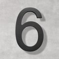 thumbnail image 1 of Números De Casa De 5 Pulgadas De Alto: Número De Dirección Flotante De Acero Inoxidable Inoxidable, Elegante Acabado En Negro Mate (Número 6), 1 of 1