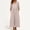 Pink women casual summer maxi dress a1, variant on Women Casual Summer Maxi Dress V Neck 3/4 Sleeve Loose Fit Boho Linen Long Dress for Beach Holiday Party Vacation Sundresses, Green M