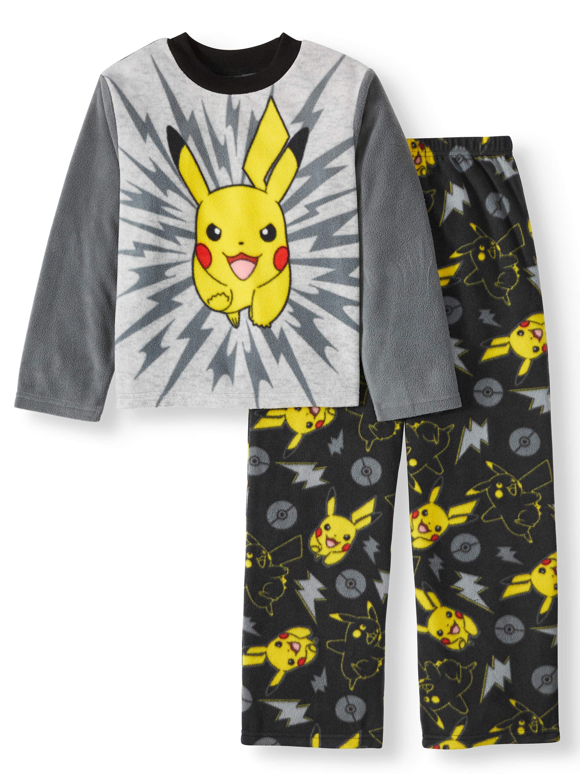 Pokemon Boys Evolution L//S Two-Piece Pajama Pant Set Size 4 6 8 10
