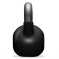 thumbnail image 3 of Philosophy Gym Vinyl Coated Cast Iron Kettlebell Weight 20 lbs - Black, 3 of 5