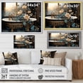 thumbnail image 4 of Designart "Gold Made Bathtub II" Bath & Laundry Floater Framed Wall Art Print, 4 of 7