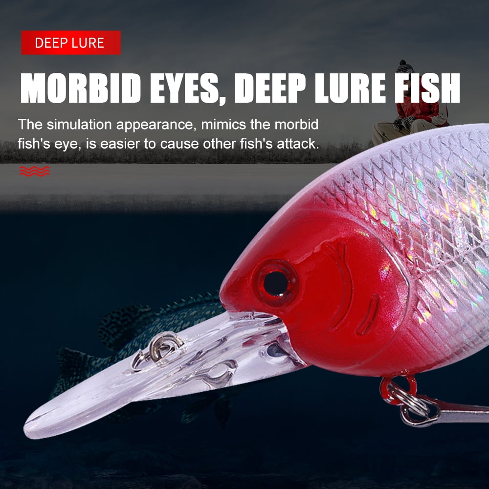 HENGJIA Crankbait Crank Baits Lures for Bass Fishing, 6Pcs Fishing Lures Shallow Deep Diving Swimbait Crankbait Fishing Wobble Hard Baits for Bass Trout Freshwater and Saltwater
