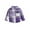Purple, variant on Mercatoo Toddler Kids Baby Boys Girls Plaid Flannel Shirt Purple Long Sleeve Button Down Lapel Shacket Cowboy Outerwear