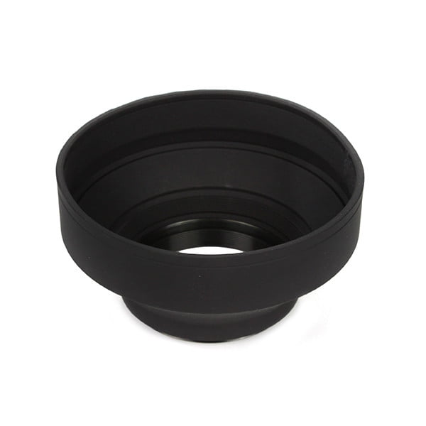 8 Sizes 3-Stage Collapsible 3 in 1 Rubber Lens Hood For Canon Nikon PentaRSDE