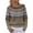 27#Earthy Yellow, variant on Retro Nordic Geometric Jacquard Knit Pullover For Women Fair Isle Pattern Crew Neck Long Sleeve Warm Sweater 4XL