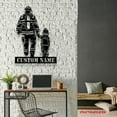 thumbnail image 4 of Craftnamesign Custom Father Gift, Metal Sign For Dad, Daughter Father Son Firefighter Wall Art, 4 of 5