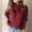 Red, variant on Women Turtleneck Pullover Button Long Sleeve Loose Knitted Sweater Tops Womens Jacket White M