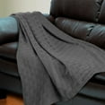 thumbnail image 4 of Superior Basketweave All-Season Cotton Blanket, Full/Queen, Charcoal, 4 of 8