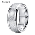 thumbnail image 3 of Anillo de suministro de acero inoxidable, joyería de piedra para hombre, accesorio de adorno para fiesta de boda, coleccionables, regalo de Ropa, zapatos y accesorios Miscelánea Plateado 9 # Sonducket AP015022-04, 3 of 6