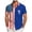 Blue, variant on V-Neck T-Shirts Men, 250 Years America Hawaiian Shirts for Men | Printed Men's Casual Short Sleeve Button-Down Shirts, Patriotic Style(Grey,XL)