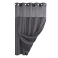 thumbnail image 1 of Rideau de Douche Spa pour Garde-Robe Sans Design de Crochet et Doublure Incluse pour une Installation Facile dans un Style Hôtelier, Lavable, Transparent, Solution de Confidentialité pour Fenêtre Supérieure de Salle de Bain, 1 of 4