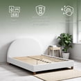 thumbnail image 3 of Ilios Innova | Base de Cama Matrimonial con Cabecera Arco Tapizada en Lino. Diseño Moderno Minimalista en Color Blanco., 3 of 9