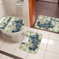 thumbnail image 5 of Truck Daisy Bathroom Rugs Set Welcome Spring Non Slip Absorbent Soft Bath Mats 3 Piece Set with Bathroom Rug, U-Shaped Floor Mat, Toilet Seat Cover Small Size, 5 of 9