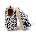 thumbnail image 4 of Baby Girls Boys Leopard Print Walking Shoes Toddler Soft Sole Non Slip Flat Loafers Unisex Casual Dress Shoes, 4 of 8