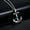 Silver, variant on Stainless Steel Sea Anchor Pendant with 24" Chain Necklace-Silver