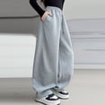 thumbnail image 4 of Kogui Sweat Pants for Girls Girls Lightweight Baggy Joggers,Wide Leg Sweatpants Cinched Pants Size 8-9 (Grey,8-9 Years), 4 of 9
