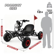 Vakiorn 1500W Electric Go Kart 30MPH 330LBS Capacity 8 Inch All Terrain Tires Front LED 10.4Ah 15+ Mile for Adults Off Road Trail