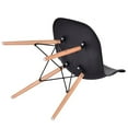 thumbnail image 4 of Topcobe Modern Dining Chair, Mid-century Side Chair, Leisure Chair, Natural Wood Legs for Kitchen, Living Room and Dining Room, Set of 4, Black, 4 of 5