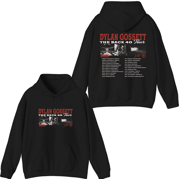Dylan Gossett Merch The Back 40 Tour Hoodie Graphic Hoodies Men Women Long Sleeve Pullover Tops
