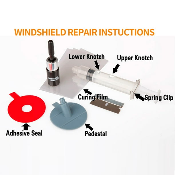 Kit de réparation de pare-brise, réparation de vitres automobiles, fluide  de vitres de voiture, puces