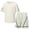 White, variant on ZUKMRJPC Mens Summer Track Suits 2 Piece Short Sleeve Crewneck T Shirts and Shorts Sets Casual Athletic Jogging Tracksuit with Pocket