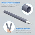 thumbnail image 5 of Silicone Sleeve for Apple Pencil 2nd Generation, Soft Protective iPad Pencil Grip Holder Light Pen Skin Case Cover with 2 Nib Covers Accessories, Lavender Gray, 5 of 8