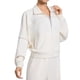 thumbnail image 2 of Chaqueta Deportiva de Larga con Solapa y Cremallera para Mujer, Ideal para Otoño e Invierno Chaqueta Holgada para Yoga Al Aire Libre Crema L, 2 of 7