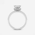 thumbnail image 3 of Ariana Jewel 2.5 Ct Lab Created Diamond Emerald Cut Engagement Rings - 14K White Gold Plated Wedding Anniversary Rings - Halo Solitaire Engagement Rings - Diamond Engagement Wedding Simple Rings, 3 of 3