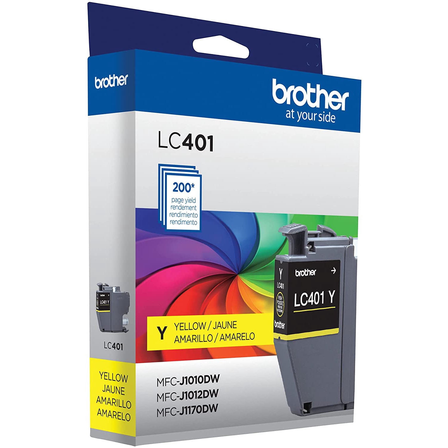 (2 pack) Brother Genuine LC401YS Standard Yield Printer Ink Cartridge, Yellow