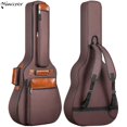 thumbnail image 2 of Acoustic Guitar Bag 41 Inch Thickened Waterproof Oxford Nylon Double Straps Cotton Padded Guitar Case Gig Backpack Khaki, 2 of 7