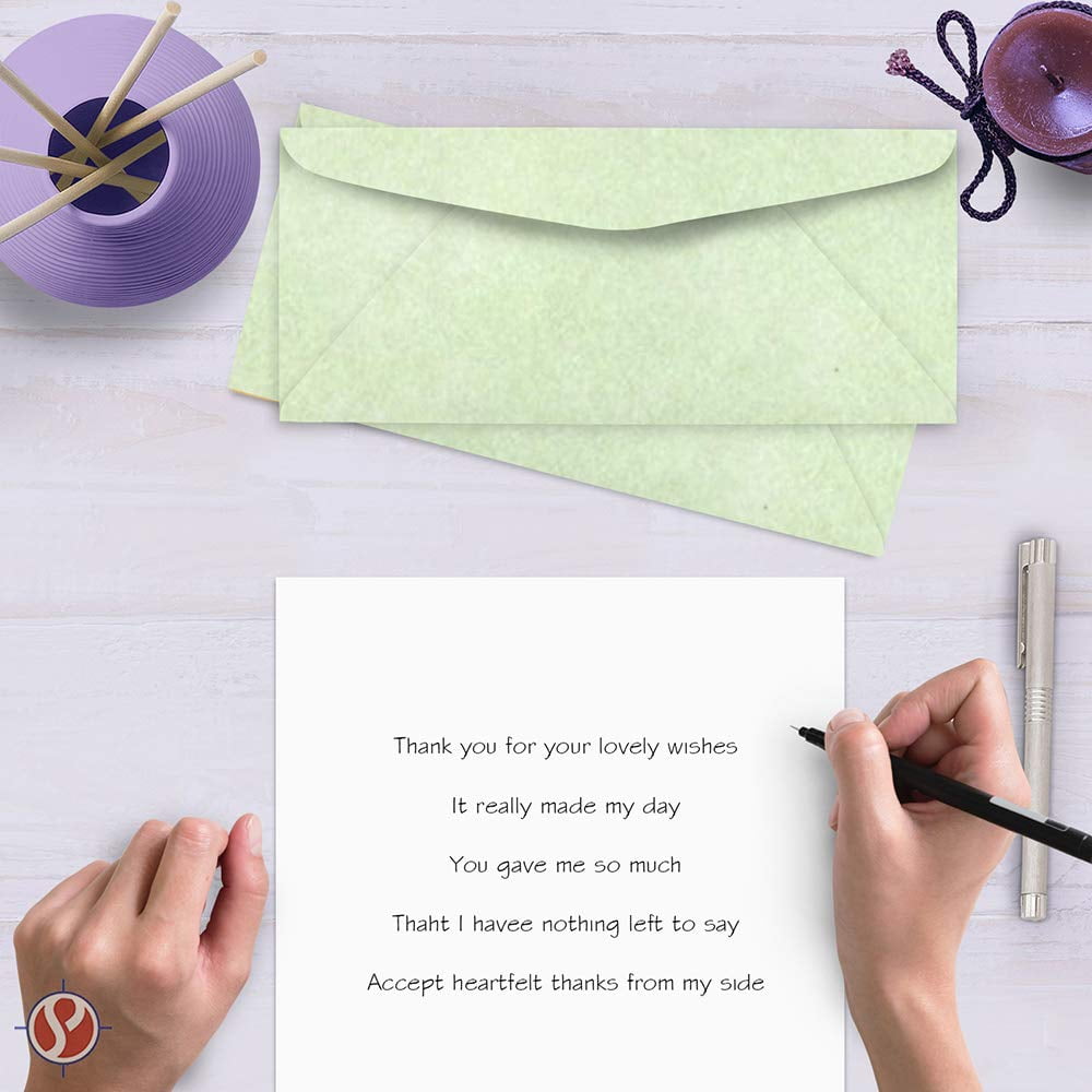 Premium Parchment #10 Business Envelopes - for Invitations, Greetings, Holiday, Office, Invoices, Letters, Mailings| 4 1/8 x 9 1/2 Inches | 500 Per Pack (Spring Green)