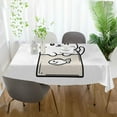 thumbnail image 3 of Yayeee Tablecloths 54" x 72" Rectangle Wrinkle Resistant Party Table Cover, Beige Chubby Cat, 3 of 8